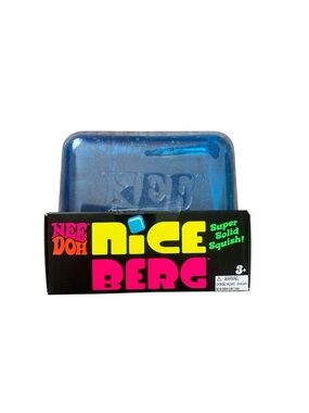 NeeDoh Nice Berg Blue Ice Cube Squishy Fidget Toy Schylling - Mega